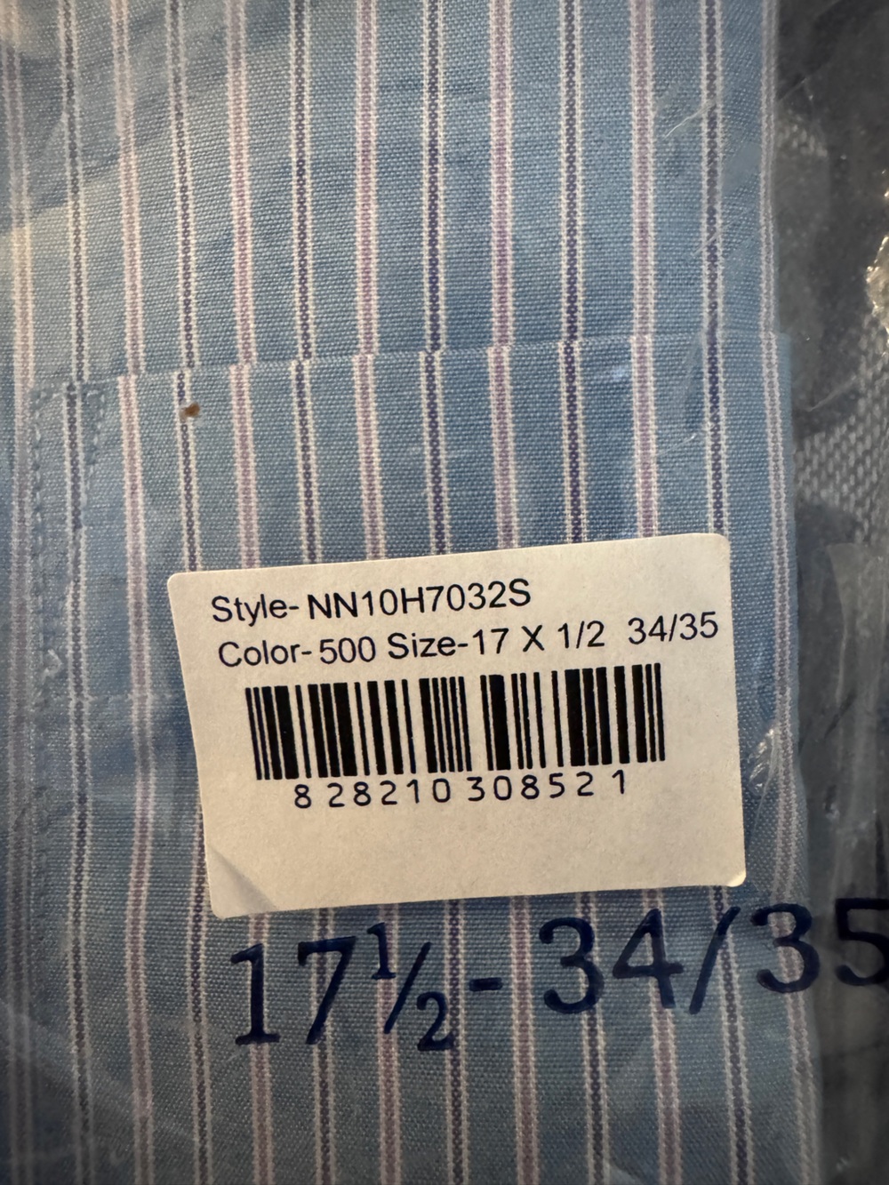 Nautica Wrinkle Free 100% cotton dress shirt. 17.5 34/35 NWT - Picture 3 of 5